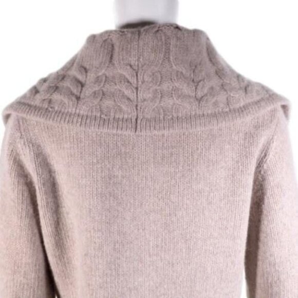 Sarah Spencer Sweater Wool Angora Blend Size L Womens Jewel Snap Natural - Picture 5 of 11